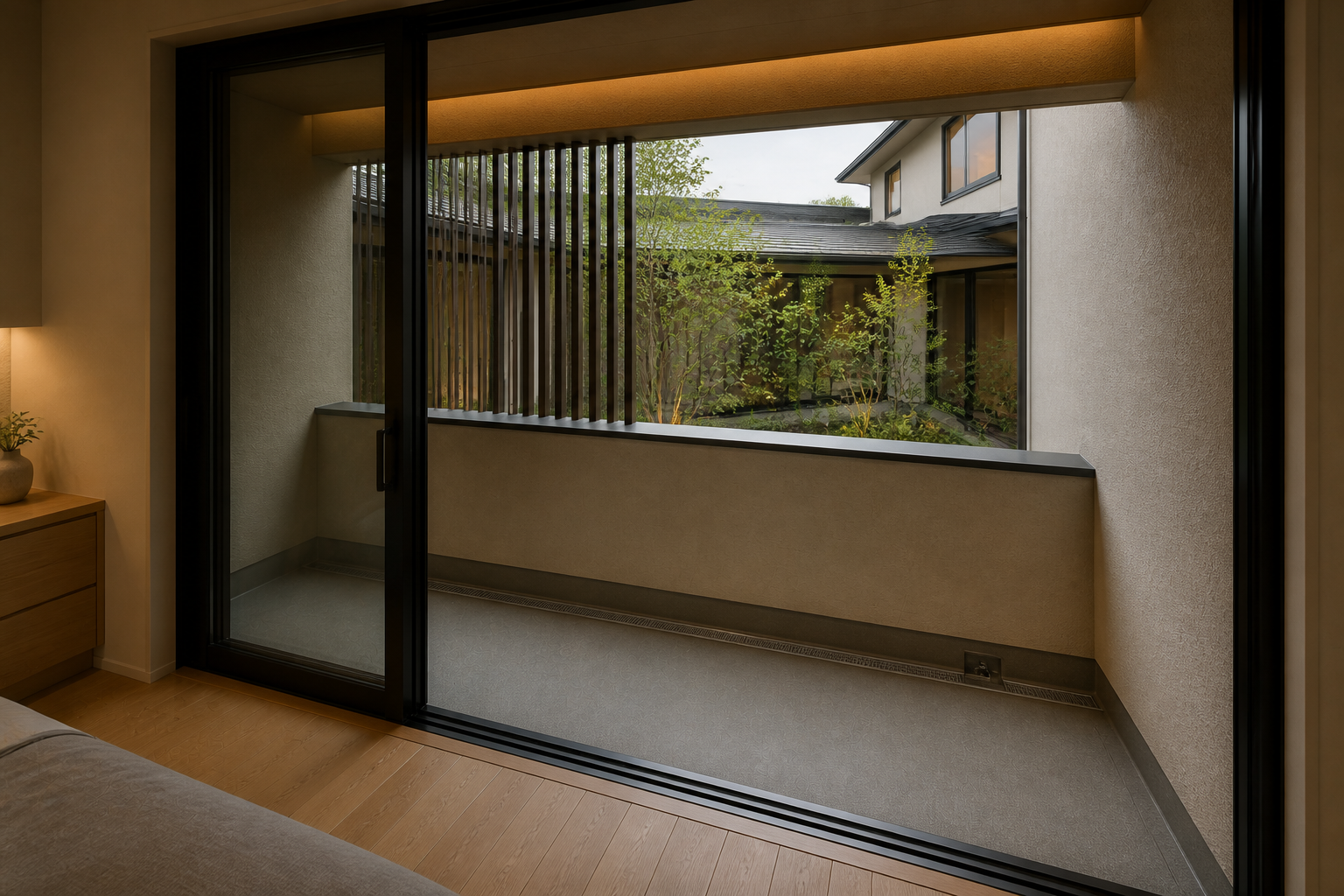 23 screened inward balcony