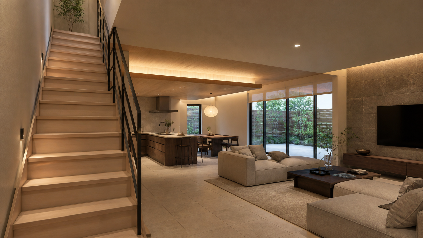 12 single living stair