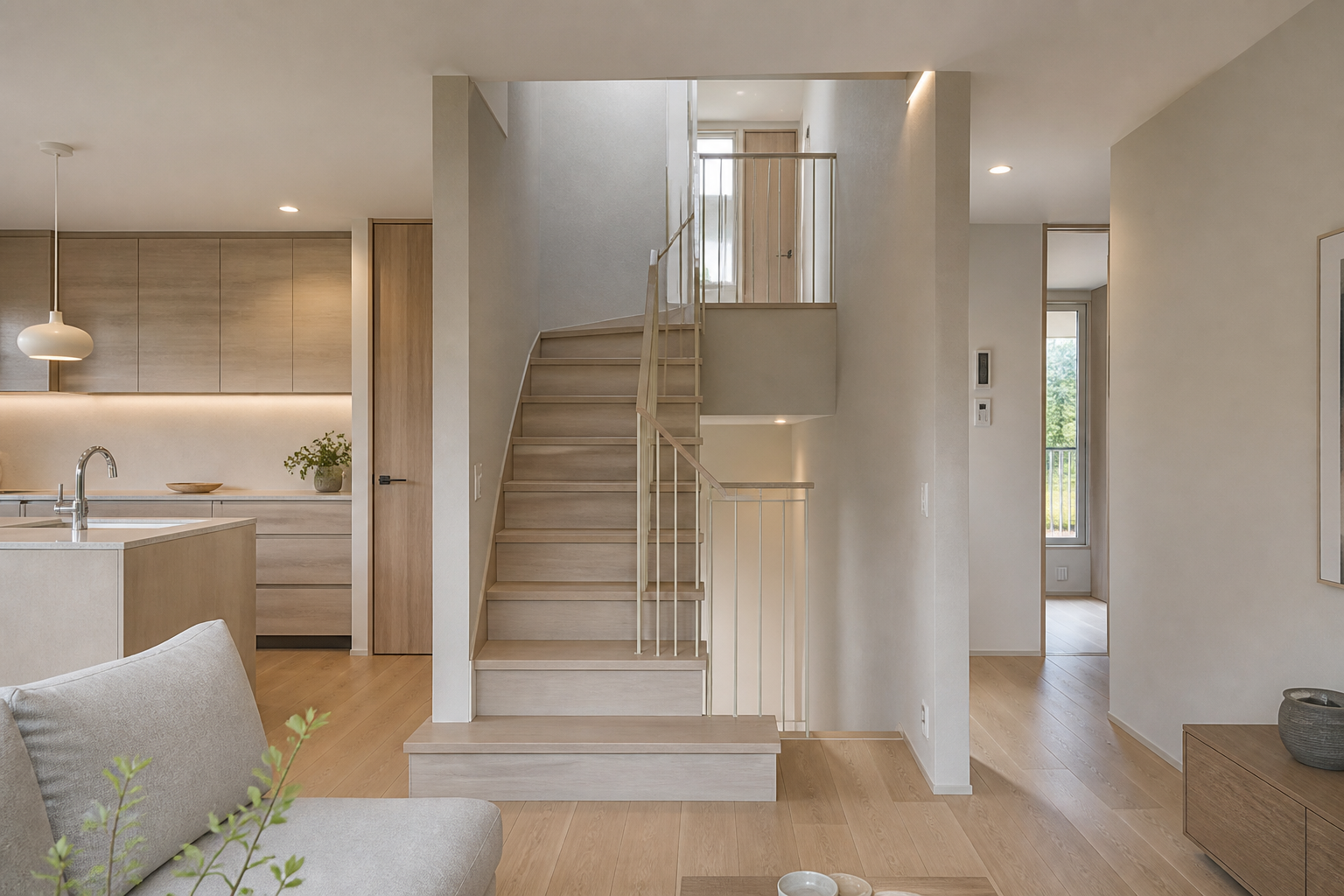 11 living u stair