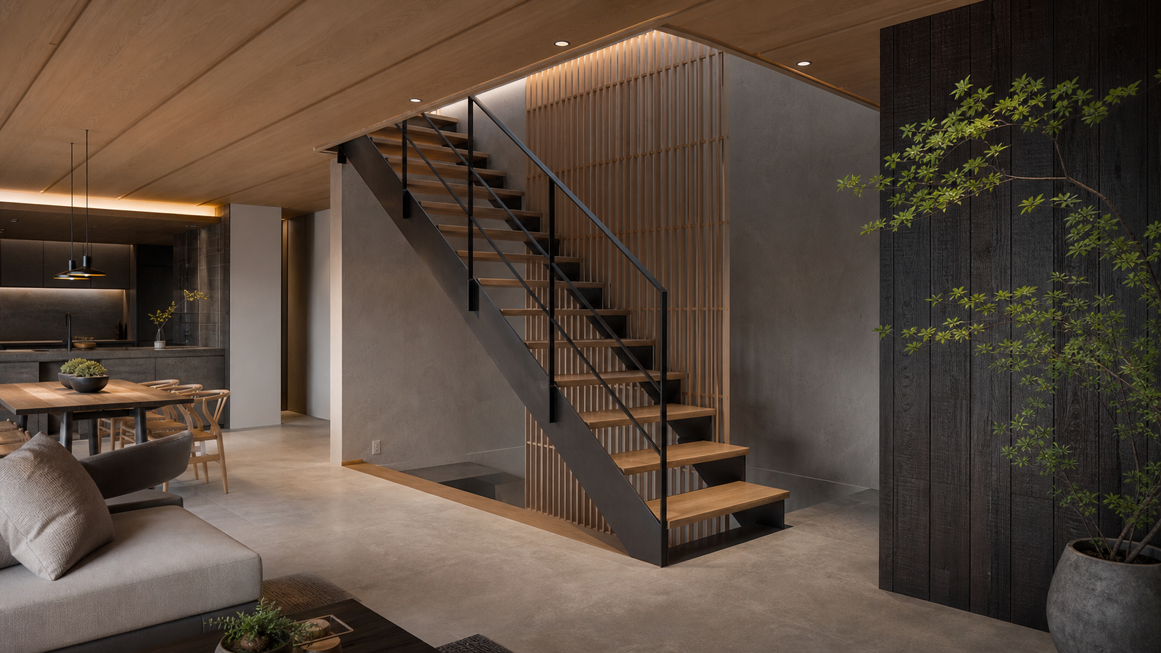 12 single living stair