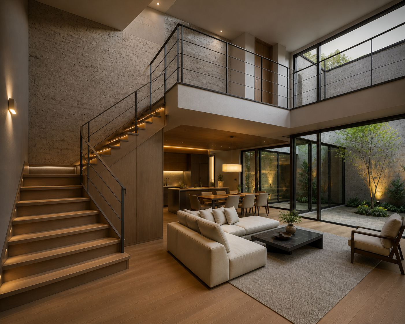 08 living stair atrium